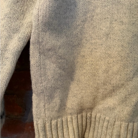 L.L.Bean Fair Isle Ski Wool Blend Sweater Nordic Black Grey Crewneck Size M - Picture 6 of 10